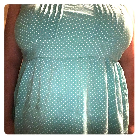 Blue and White Polka Dot Tank-top - Picture 2 of 2